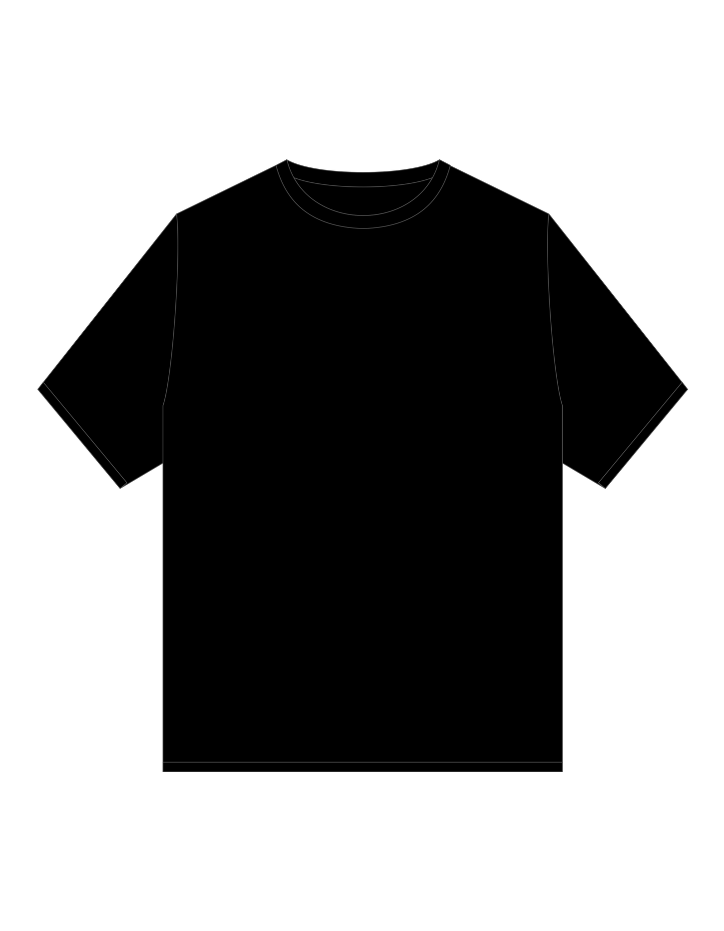 Blank Oversize Negra Gramaje 200