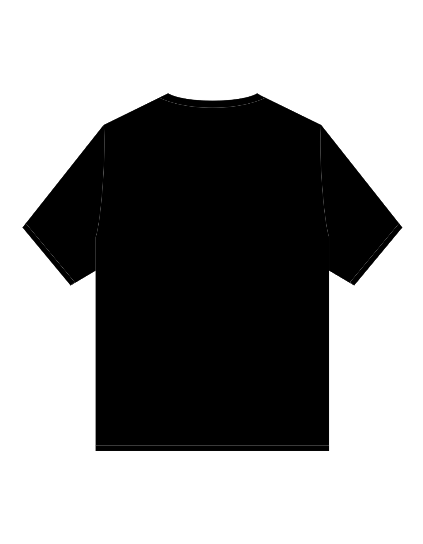 Blank Oversize Negra Gramaje 200